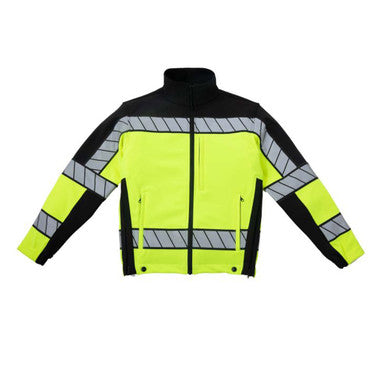Veste polaire softshell COLORBLOCK, jaune haute visibilité