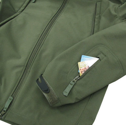 Giacca softshell SUMMIT 602, verde oliva (con cappuccio)