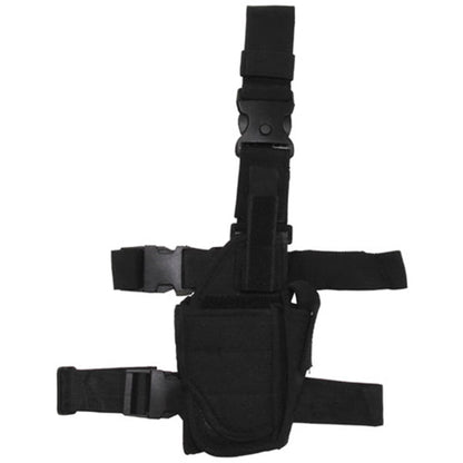 FONDINA DA GAMBA PER PISTOLA regolabile per destrimani, nera 