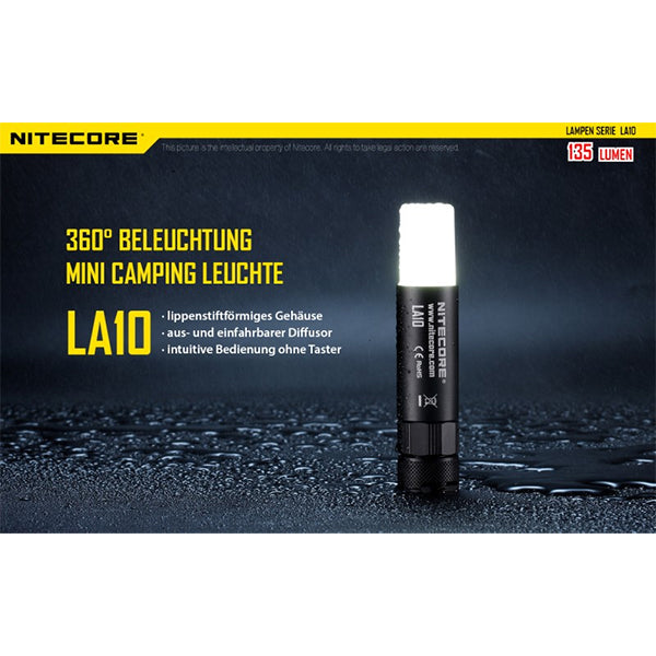 LAMPE DE POCHE LED LA10 - 135 lumens (sans pile)