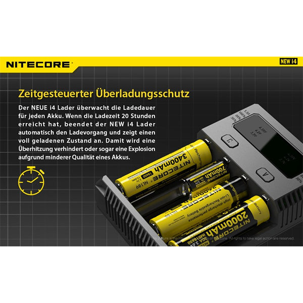 NITECORE INTELLIGENTES AKKU-LADEGERÄT, NC-NUi4