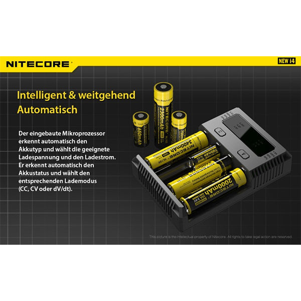 NITECORE INTELLIGENTES AKKU-LADEGERÄT, NC-NUi4