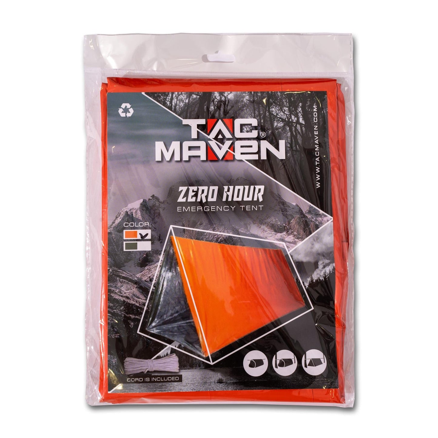 Tenda di emergenza ZERO HOUR, verde