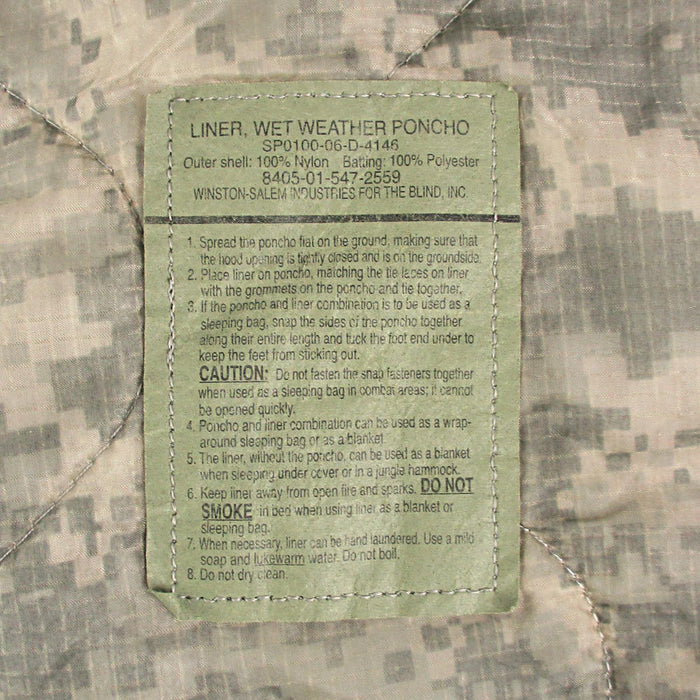 Fodera originale del poncho dell'esercito americano "Woobie", ucp