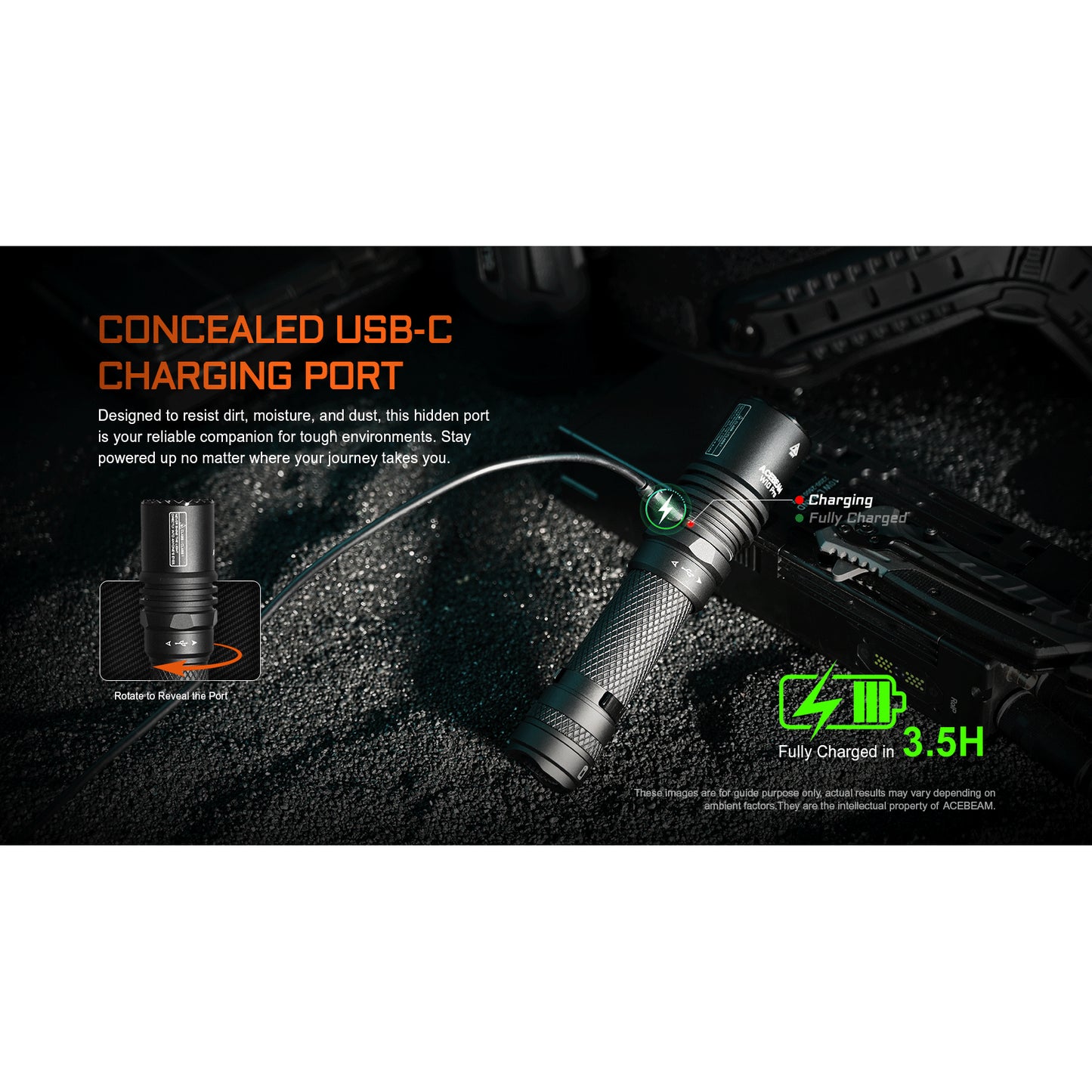 LED-Taschenlampe W10 PRO, 750 Lumen (inkl. Akku)