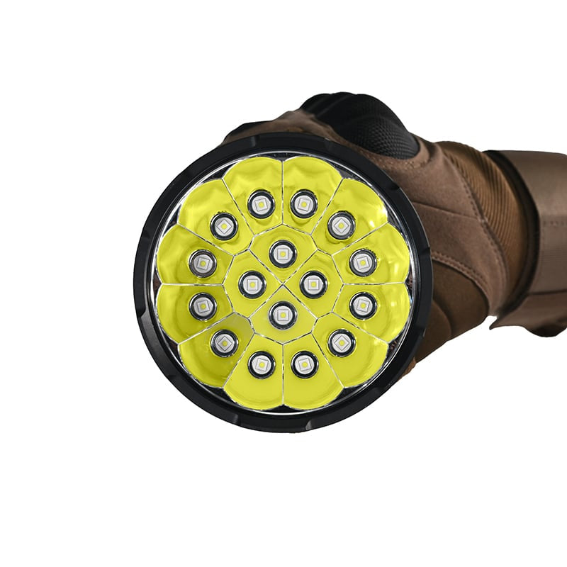 LED-Taschenlampe X25 CREE, 23'000 Lumen (inkl. eingebautem Akku-Pack und Fast-Charger)