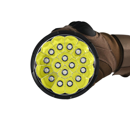 LED-Taschenlampe X25 CREE, 23'000 Lumen (inkl. eingebautem Akku-Pack und Fast-Charger)