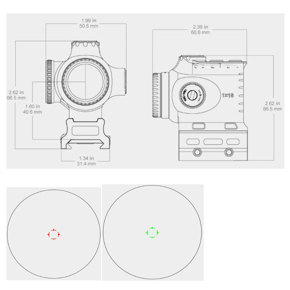 Micro Roni Red Dot Sight 1x18