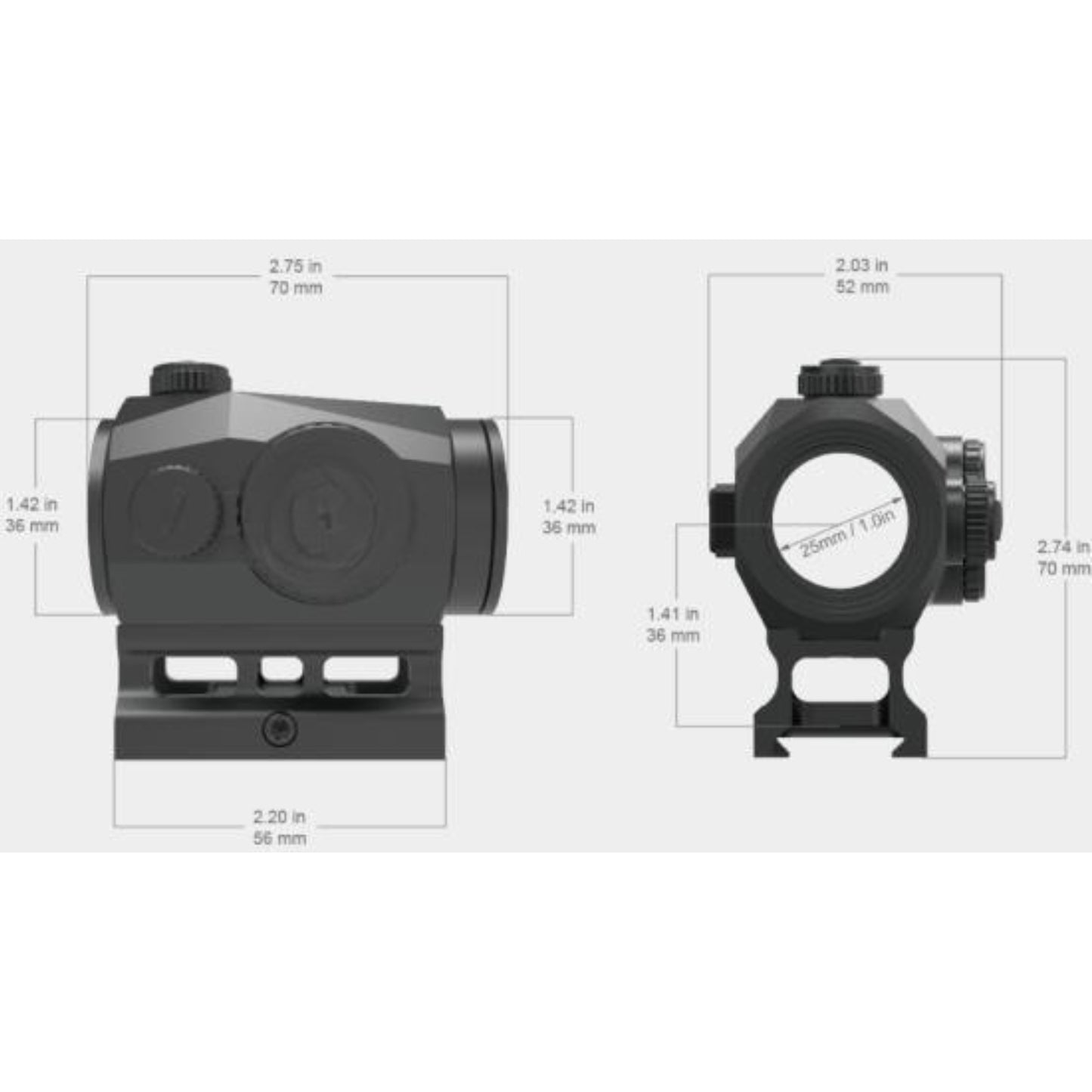 Red Dot Solar Strike 1x25