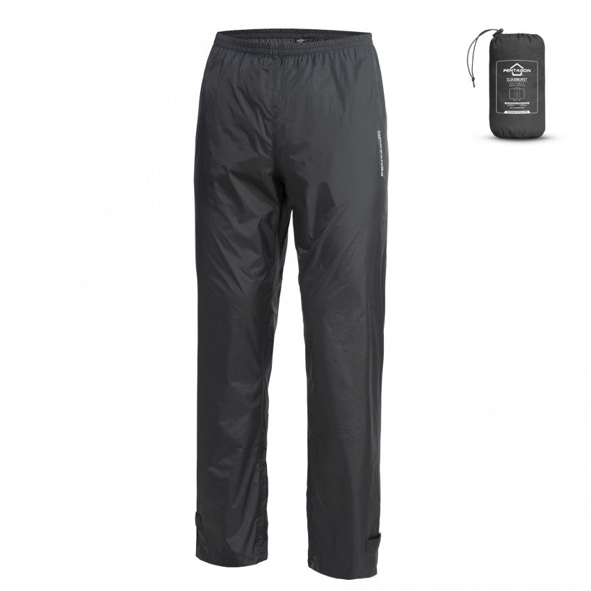 Pantalon de pluie unisexe Cloudburst, noir
