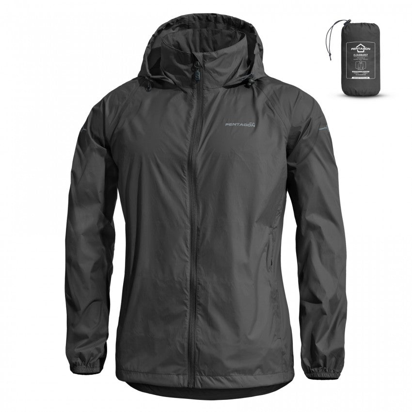 Veste de pluie Cloudburst pour femme, noire