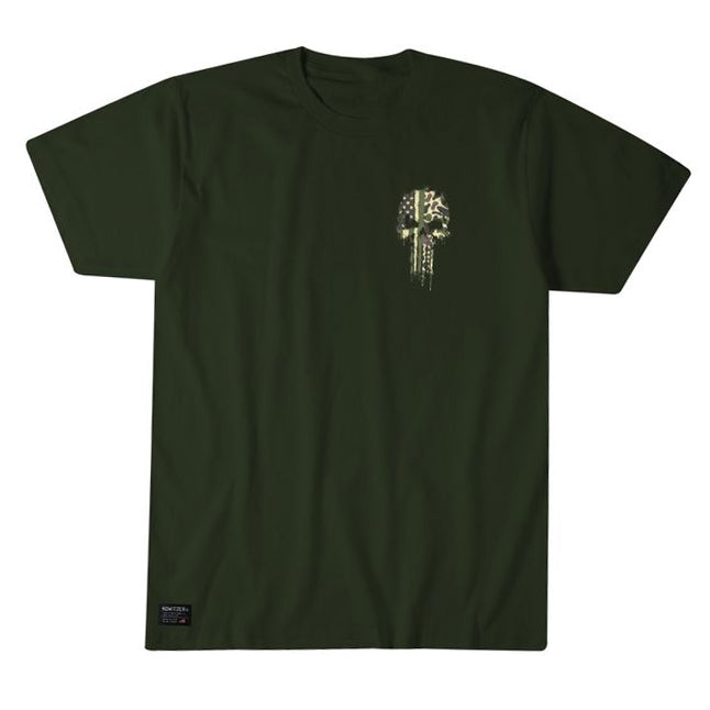 Maglietta DONT TREAD SKULL, verde foresta