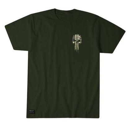 Maglietta DONT TREAD SKULL, verde foresta