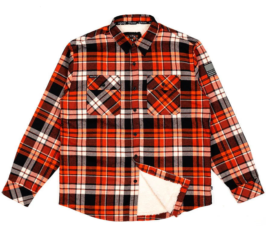 Camicia di flanella CANTEEN, ruggine/nero 