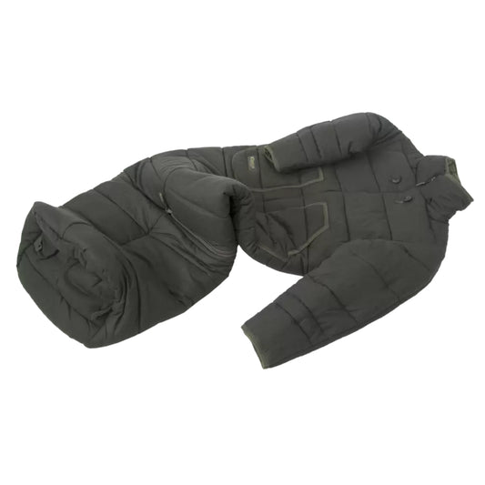Veste de chasse en loden et manchon de pied en fausse fourrure