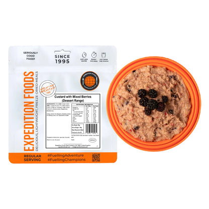 Custard with Mixed Berries (450 kcal) [Vegetarian & Gluten Free]