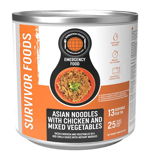 Asian Noodles with Chicken and Mixed Vegetables, 13 Mahlzeiten [Dairy Free]