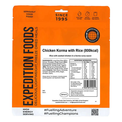 Pollo Korma con Riso (800 kcal) [Senza Glutine]