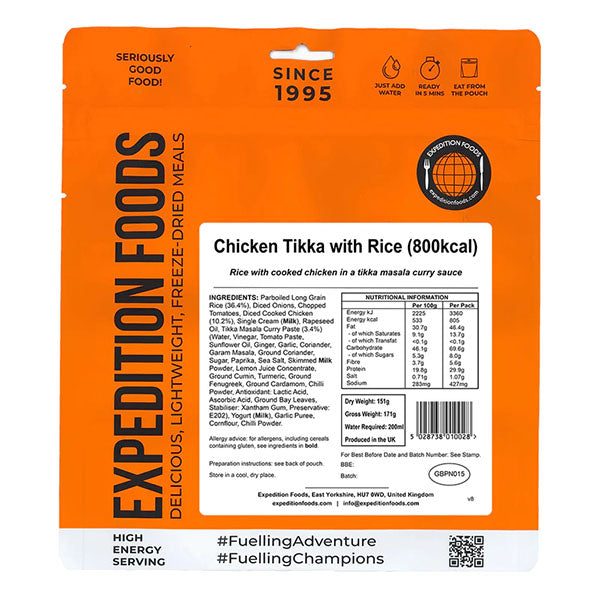 Pollo Tikka con Riso (800 kcal) [Senza Glutine]