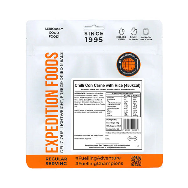 Chille con carne con riso (450 kcal) [Senza glutine e latticini]