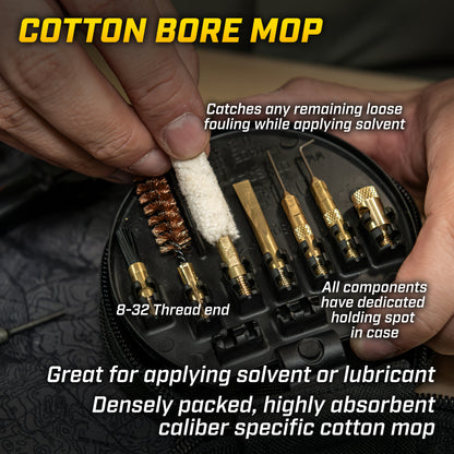 Kit de nettoyage pour pistolets et carabines de 9 mm