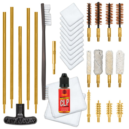Kit di pulizia per pistole multicalibro con asta in ottone