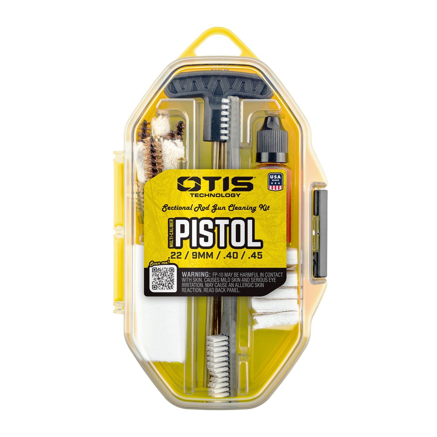 Kit di pulizia per pistole multicalibro con asta in ottone