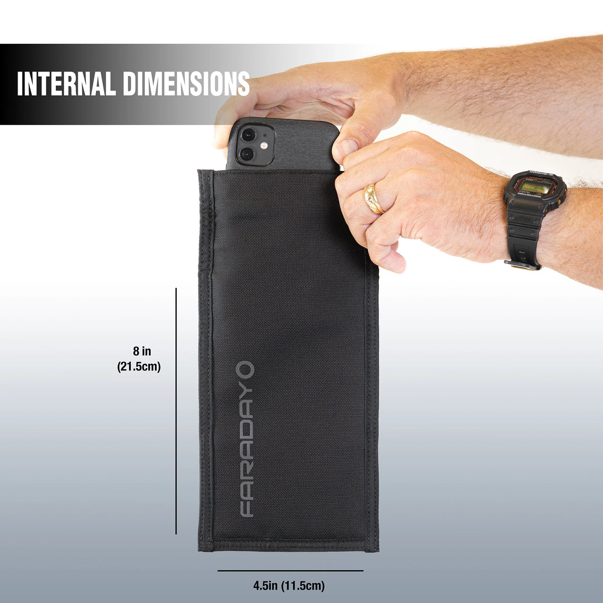 JACKET Pro Cordura Vertical Phone Bag, Magnetic Closure, ca. 10x18cm (Inhalt geschlossen)