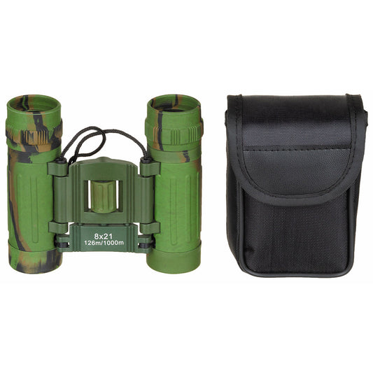 Binocolo pieghevole 8 x 21 bosco, lente rubino