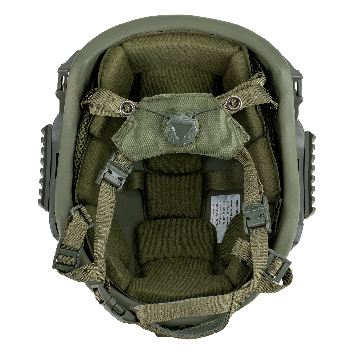 Casco protettivo balistico KRANOS-X Aramid, livello NIJ IIIA, verde ranger