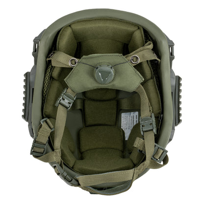 Casco protettivo balistico KRANOS-X Aramid, livello NIJ IIIA, verde ranger