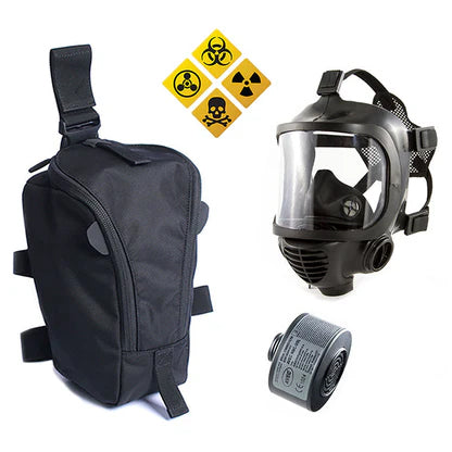 Maschera antigas CM-6 incluso filtro ABC/CBRN, filtro antipolvere e borsa per maschera