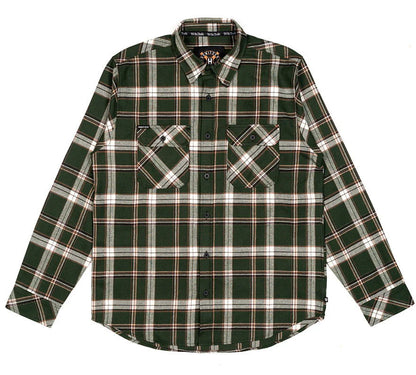 Camicia in flanella GRENADE, verde foresta 
