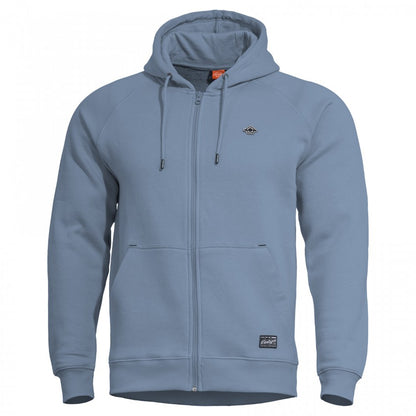 Sweat à capuche zippé Phaeton, bleu aube