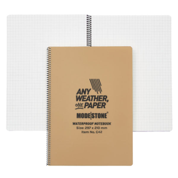 ANY WEATHER ONE PAPER, carnet à spirales 210x297mm (A4), 50 feuilles, beige militaire