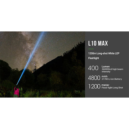 Torcia LEP L10 MAX, 400 lumen (batteria inclusa)