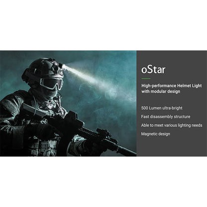 LED-Helmlampe oStar, 500 Lumen (inkl. Akku)