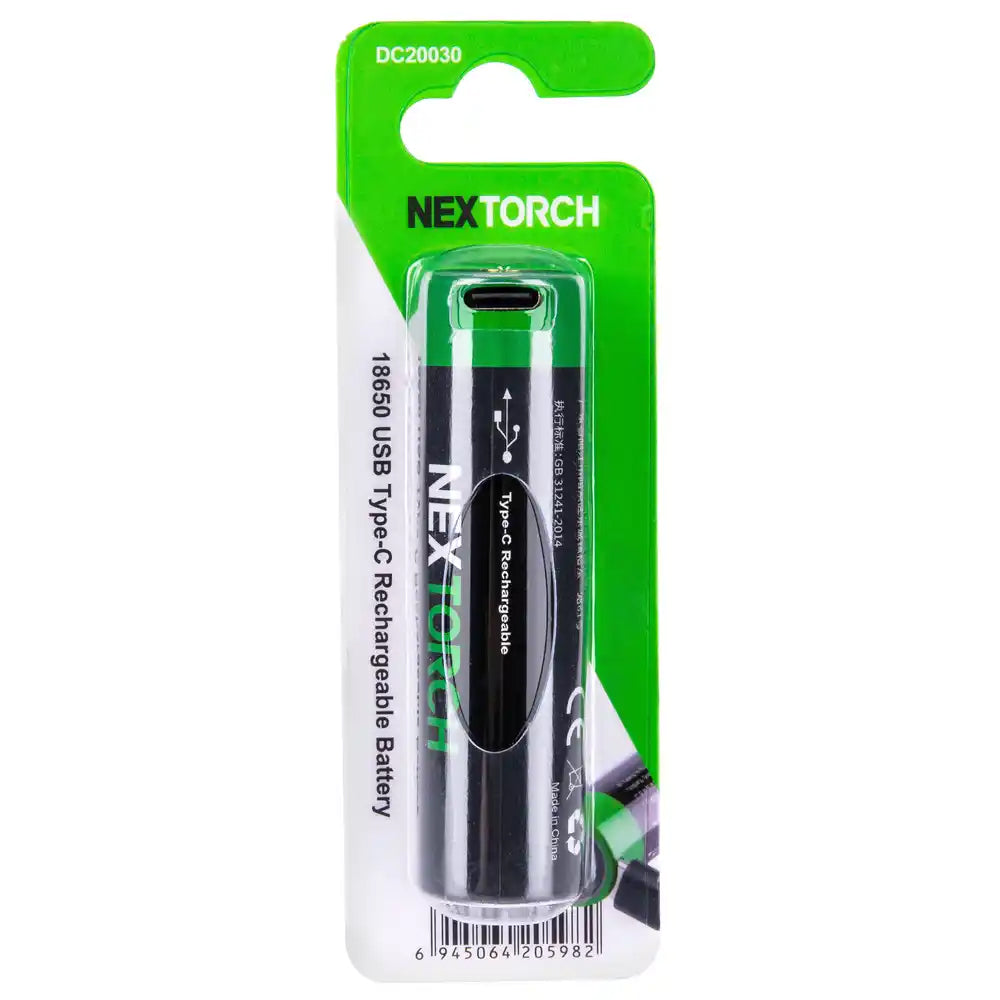 Batterie 18650 avec port de charge USB, 3400mAh