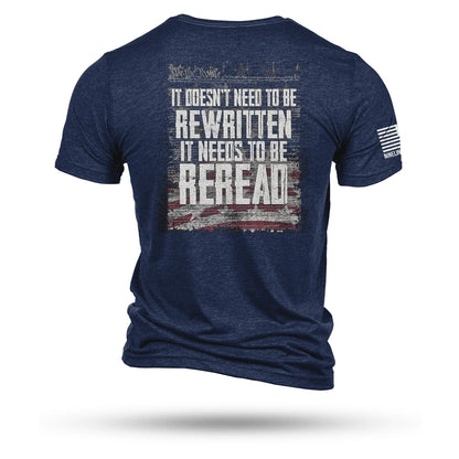T-Shirt REREAD - Not ReWritten, navy