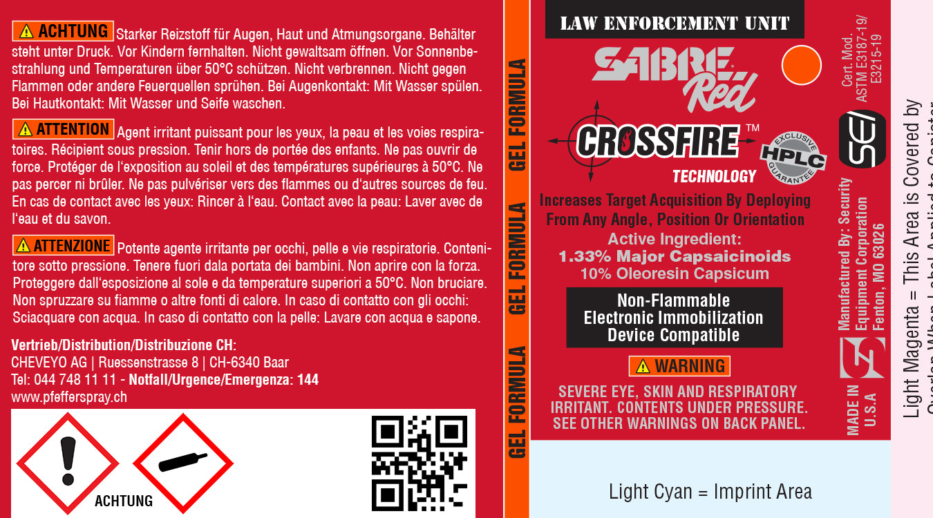 Spray al peperoncino MK-3 CROSSFIRE GEL, getto, 45 ml