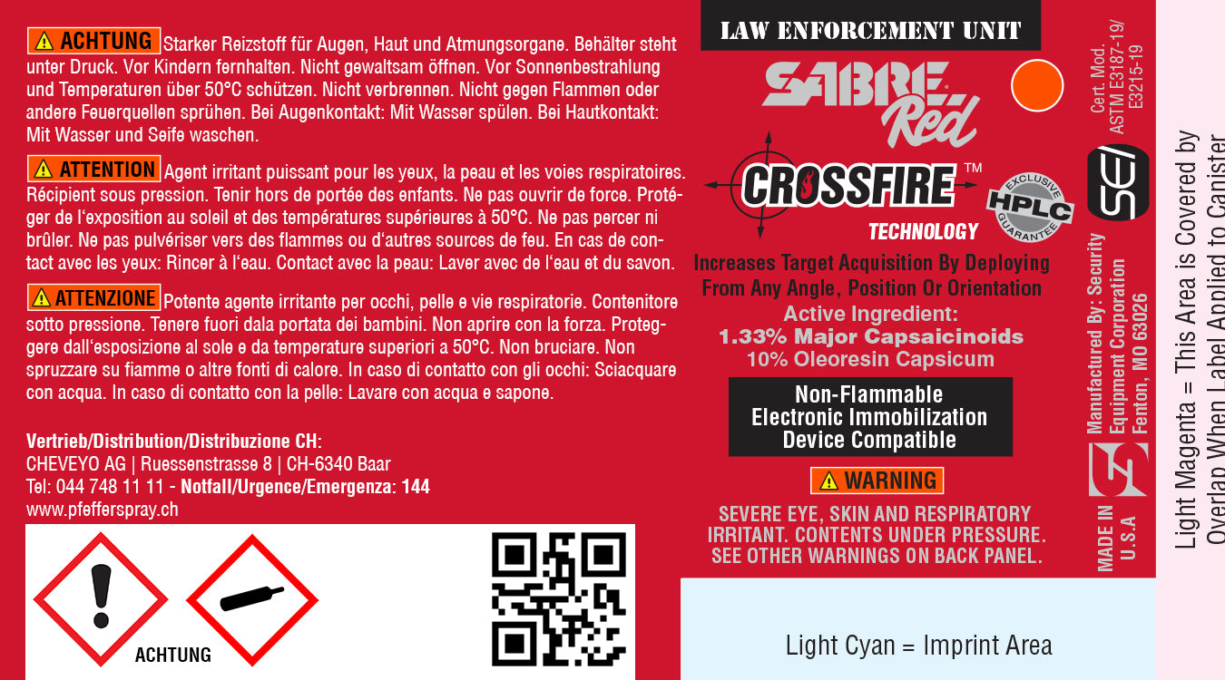 Spray al peperoncino MK-3 CROSSFIRE, getto, 45ml