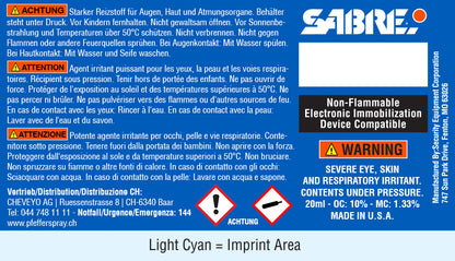 Spray al peperoncino MK-6 STREAM con clip da cintura, getto, 20ml