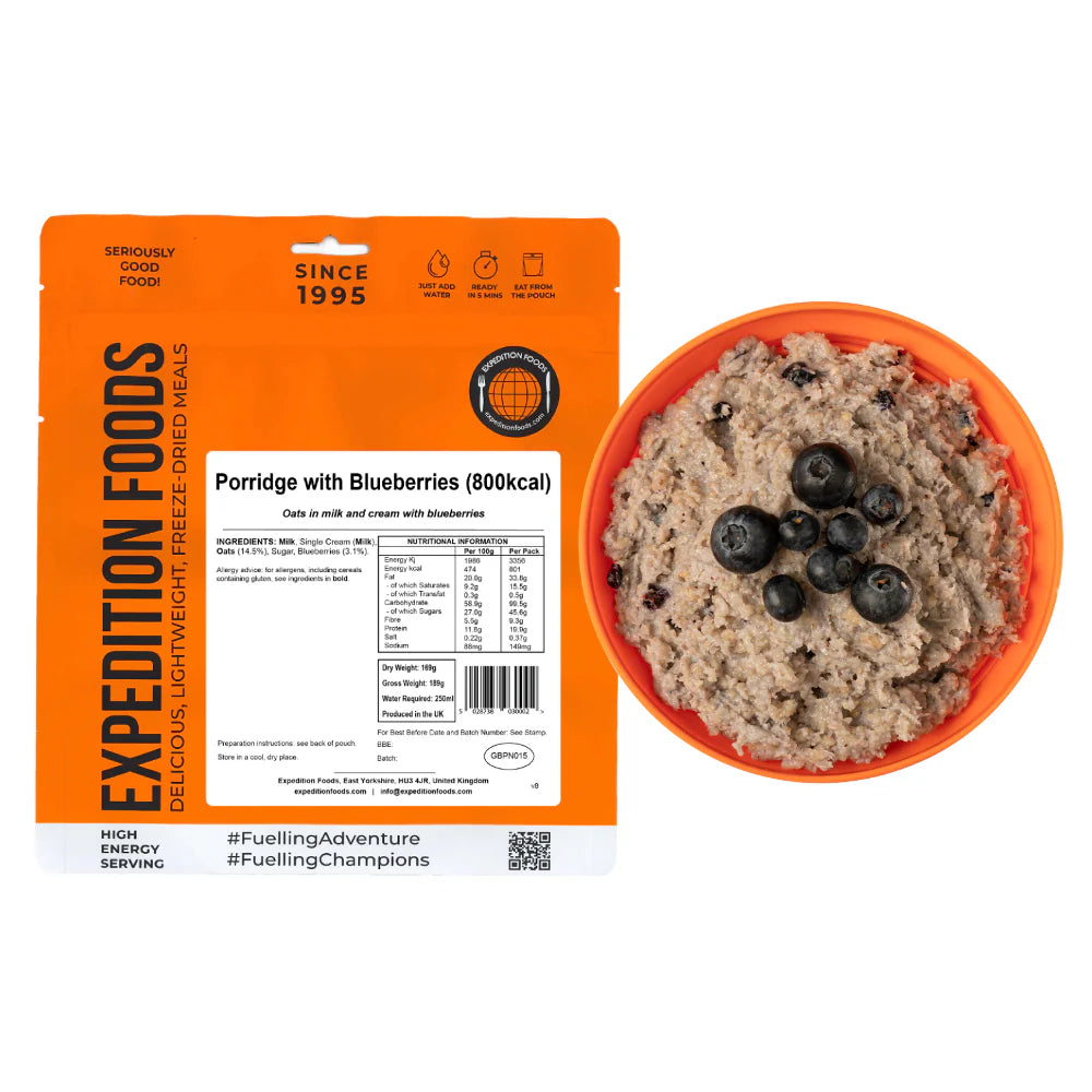 Porridge with Blueberries  (800 kcal) [Vegetarian]