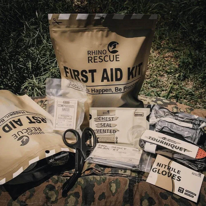 Ricarica per kit trauma tattico IFAK (10 pezzi) - incl. laccio emostatico metallico