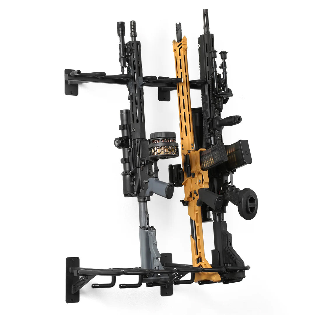Modular Rifle Wall Rack Rifle Wall Rack – 6 Slots, Black