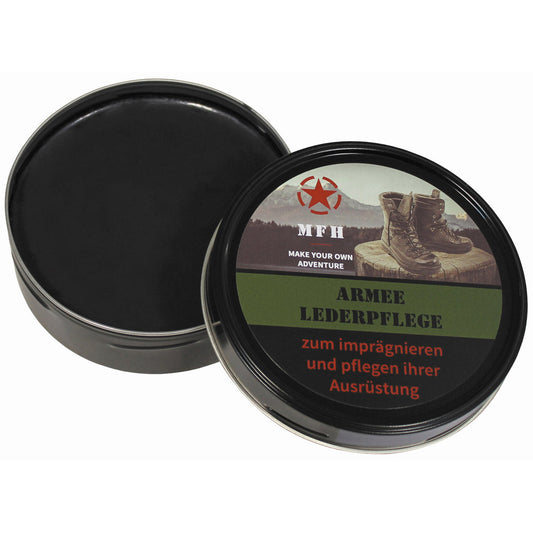 Lucido per scarpe, "Army", nero, barattolo da 150 ml