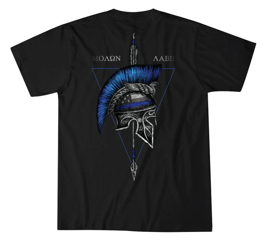 Maglietta SPARTAN BLUE, nera