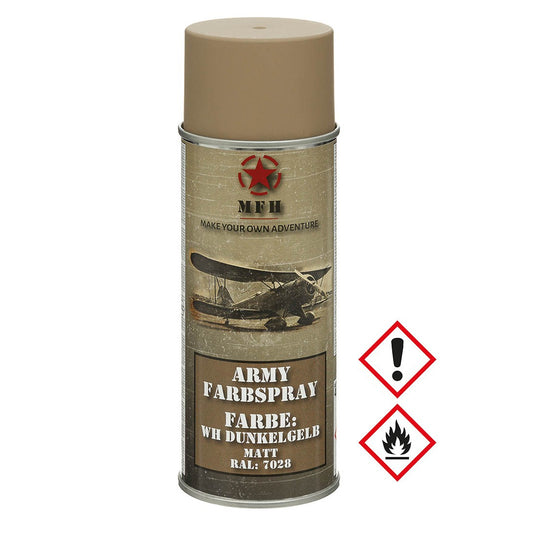 Colore spray militare, WH GIALLO SCURO, opaco, 400 ml