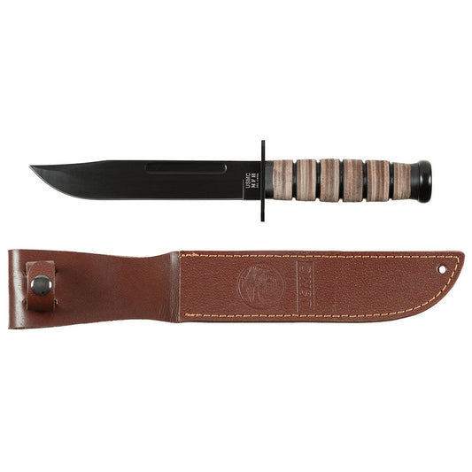 USMC Kampfmesser,  Ledergriff, Scheide