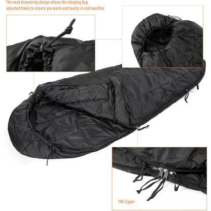 Original US-Army Schlafsack Sleeping Bag Intermediate Cold, black